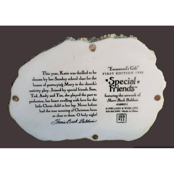 VTG 1998 Lang & Wise EMMANUEL'S GIFT Special Friends Sherri Buck Baldwin 1St Ed. - Picture 12 of 13